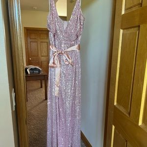 NWT Pink sequin dress-perfect for prom or wedding!